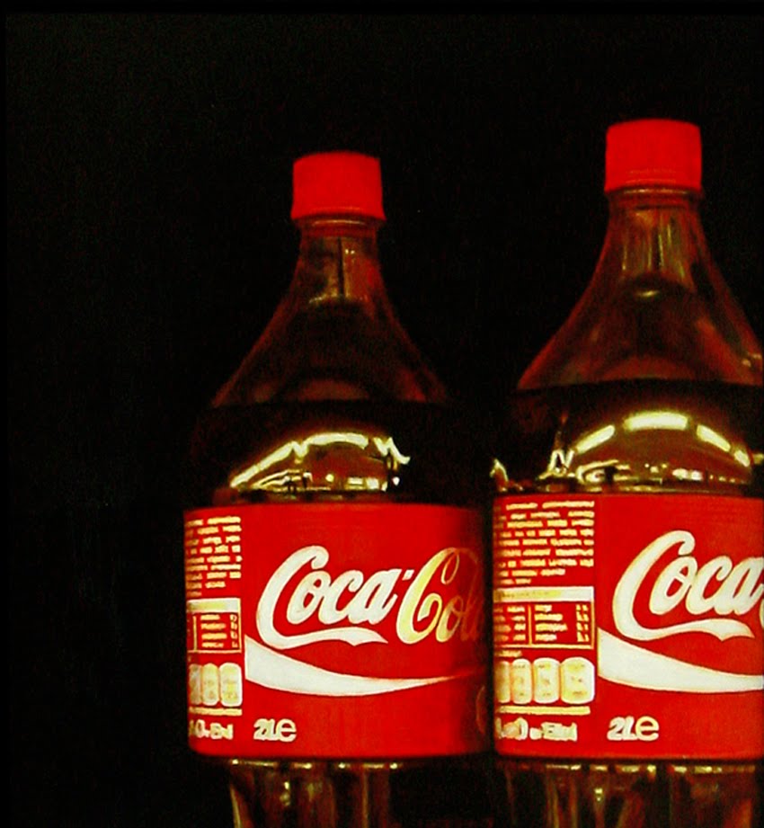 Hyperrealism Paintings Gerard Boersma Coco Cola Bottles Still Life