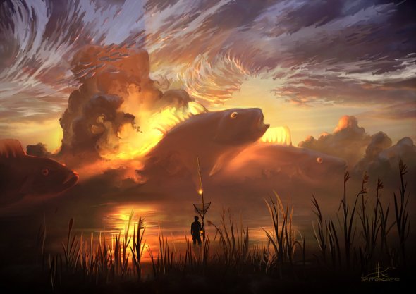 As surreais e fantásticas ilustrações com grandes paisagens de Alex Rommel Alex Rommel aerroscape deviantart ilustrações paisagens fantasia surreal ficção científica sonhos