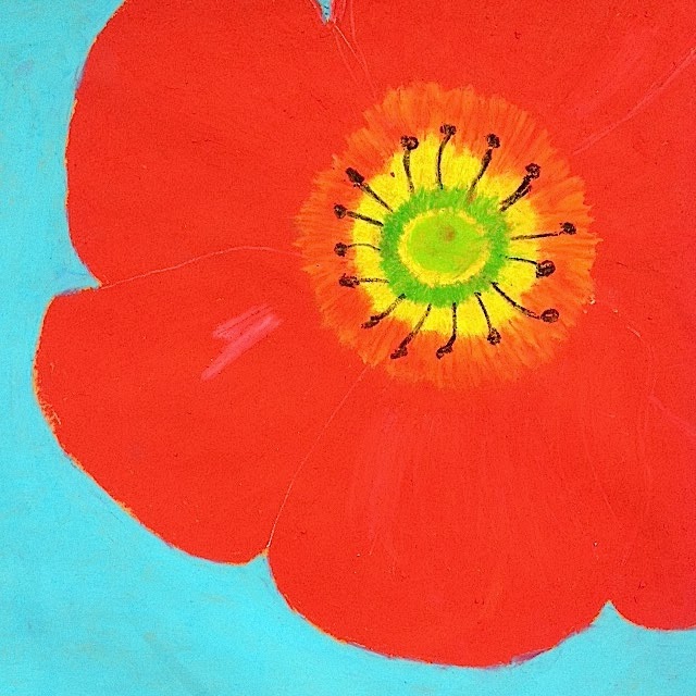 Mrs. Gibbons' 5G Blog Oil Pastel Poppies