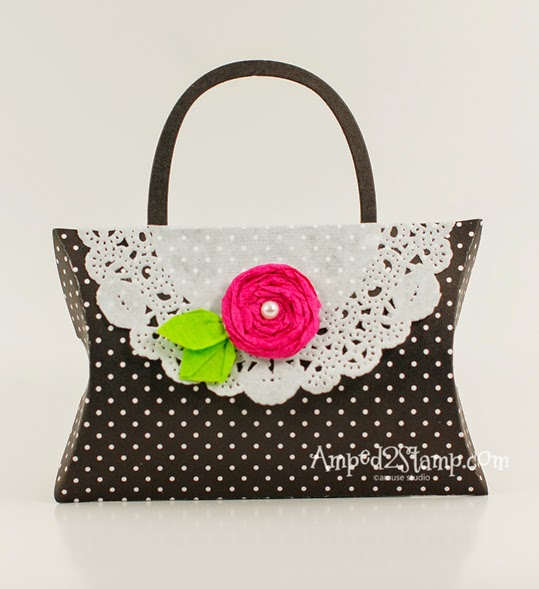 Amped2Stamp Crazy for Crepe Paper Pillow Box Purse