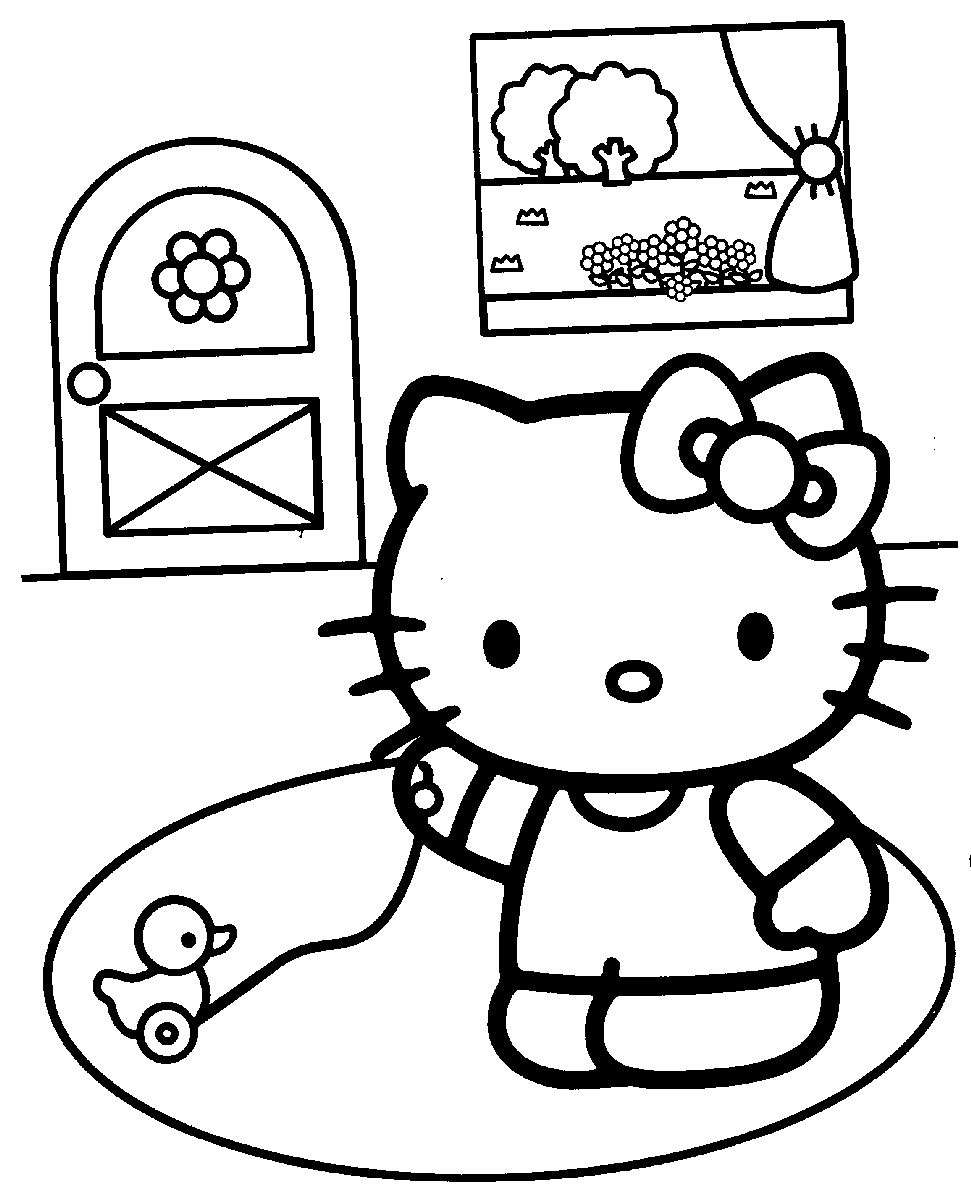 Pintar é divertido - Desenhos para colorir: Hello Kitty