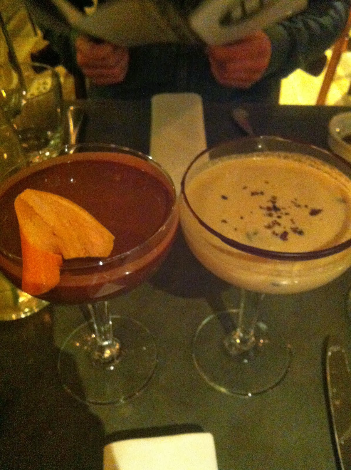 Rabot 1745 Chocolate Cocktails Picture of a Chocolate Soother and Hazelnut Soother Cocktail at Rabot 1945