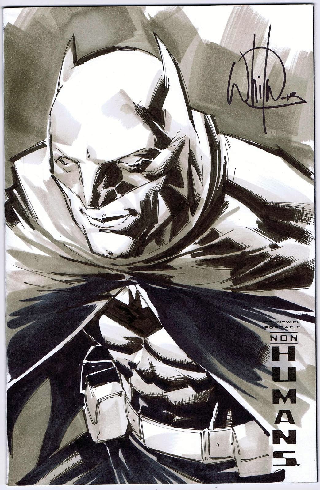 batman sketch cover original art