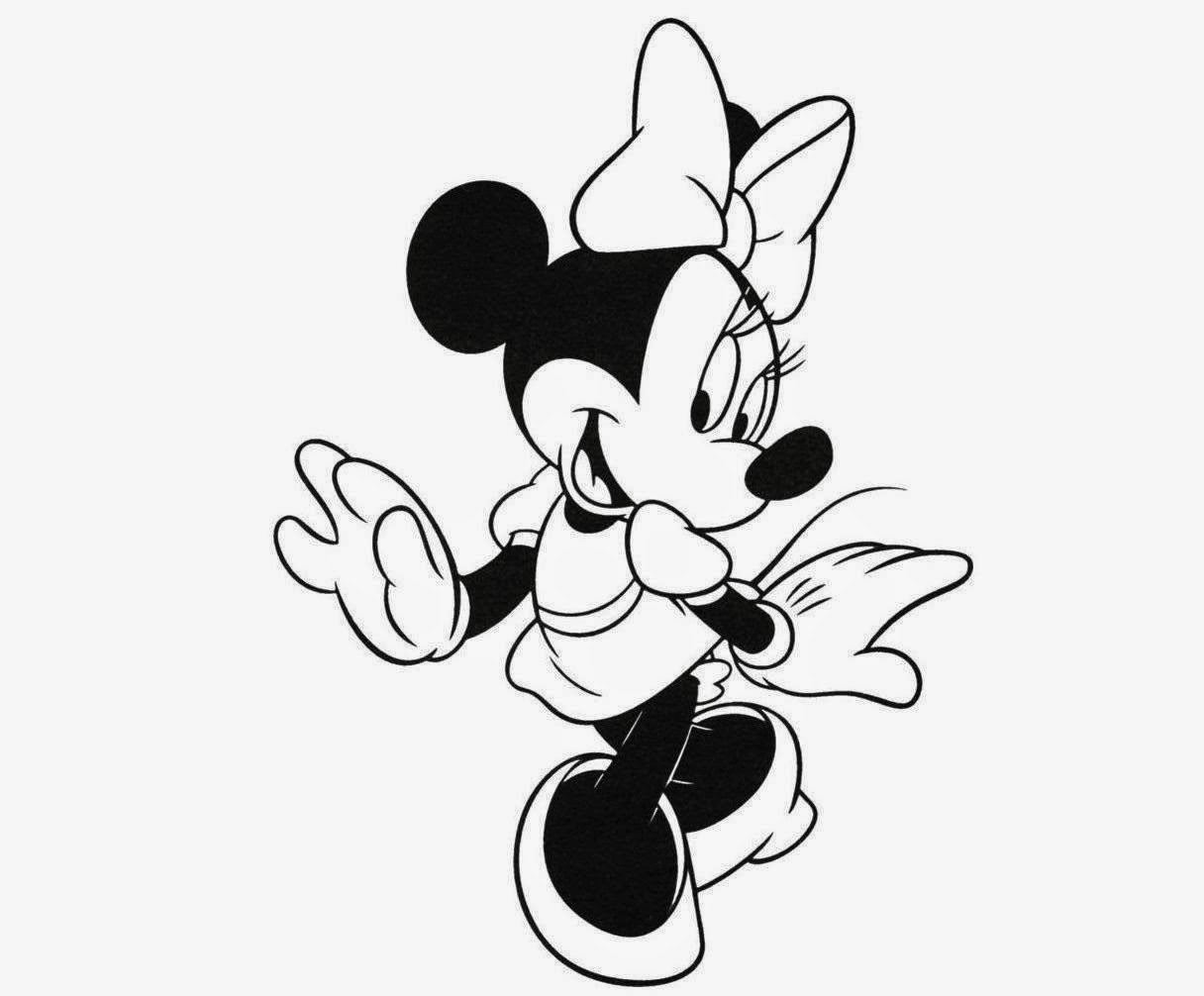 Minnie Mouse For Kid Coloring Page Free wallpaper