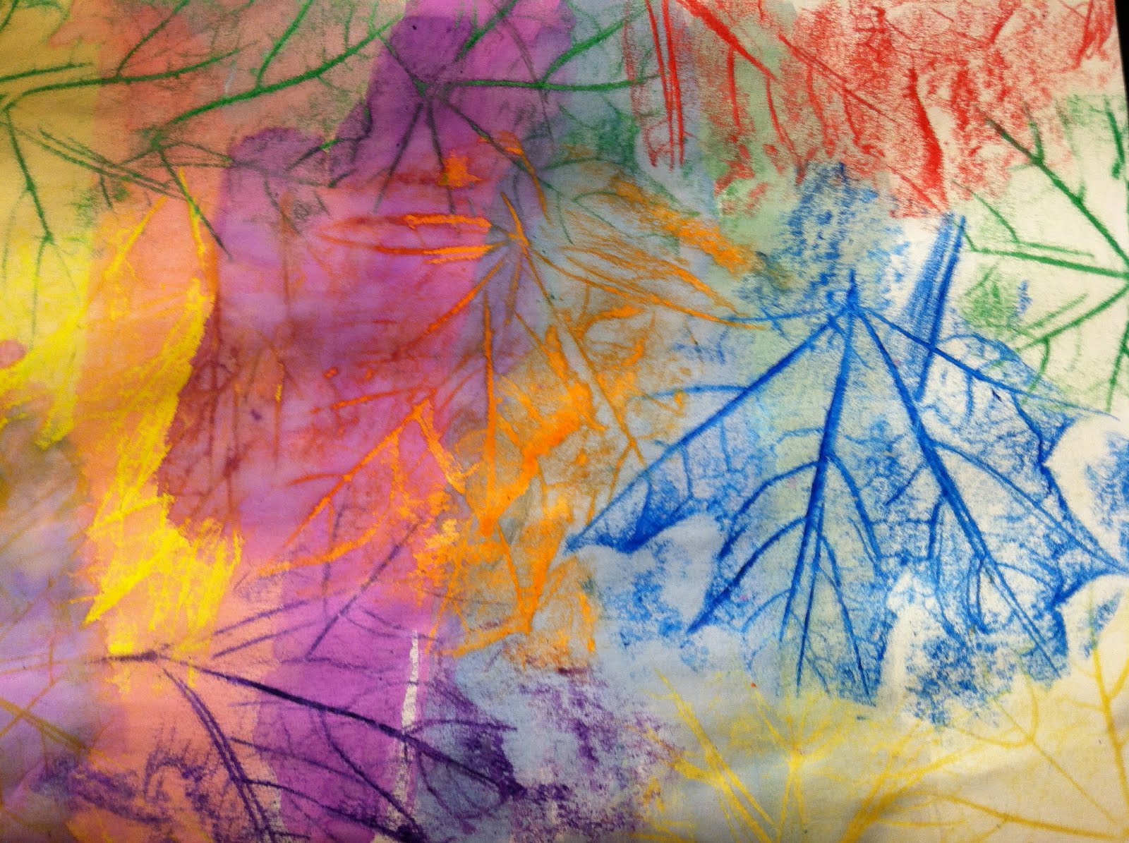 ART at NTA !: Leaf Texture Rubbings