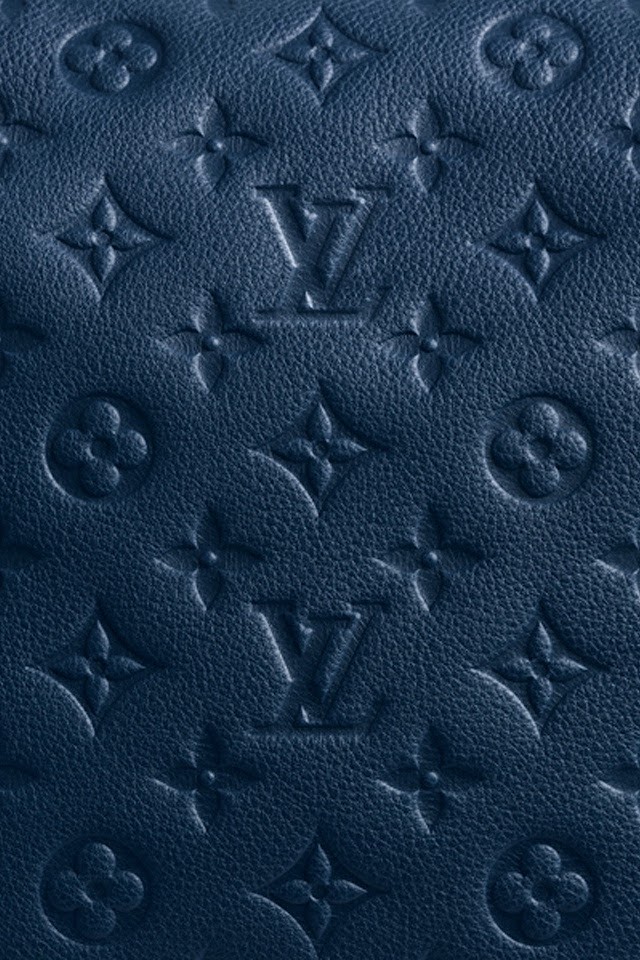   Dark Blue Leather Louis Vuitton Patterns   Android Best Wallpaper