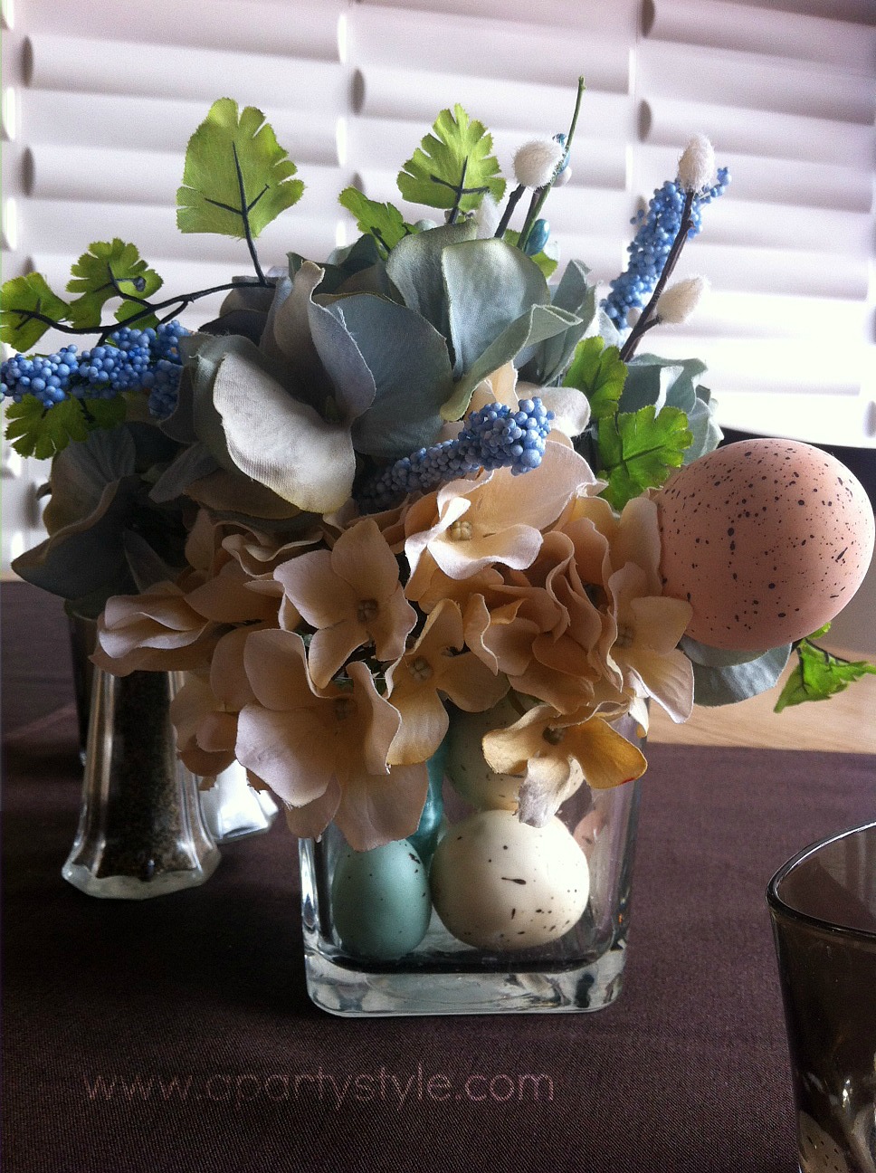 a. party style easter restaurant decorations