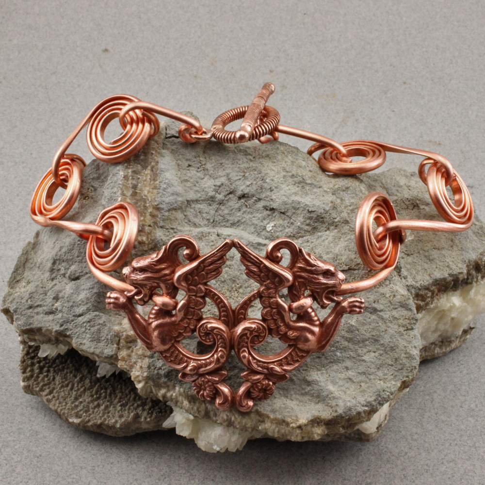 OscarCrow Handmade Jewelry Copper wire wrapped bracelet demo and a
