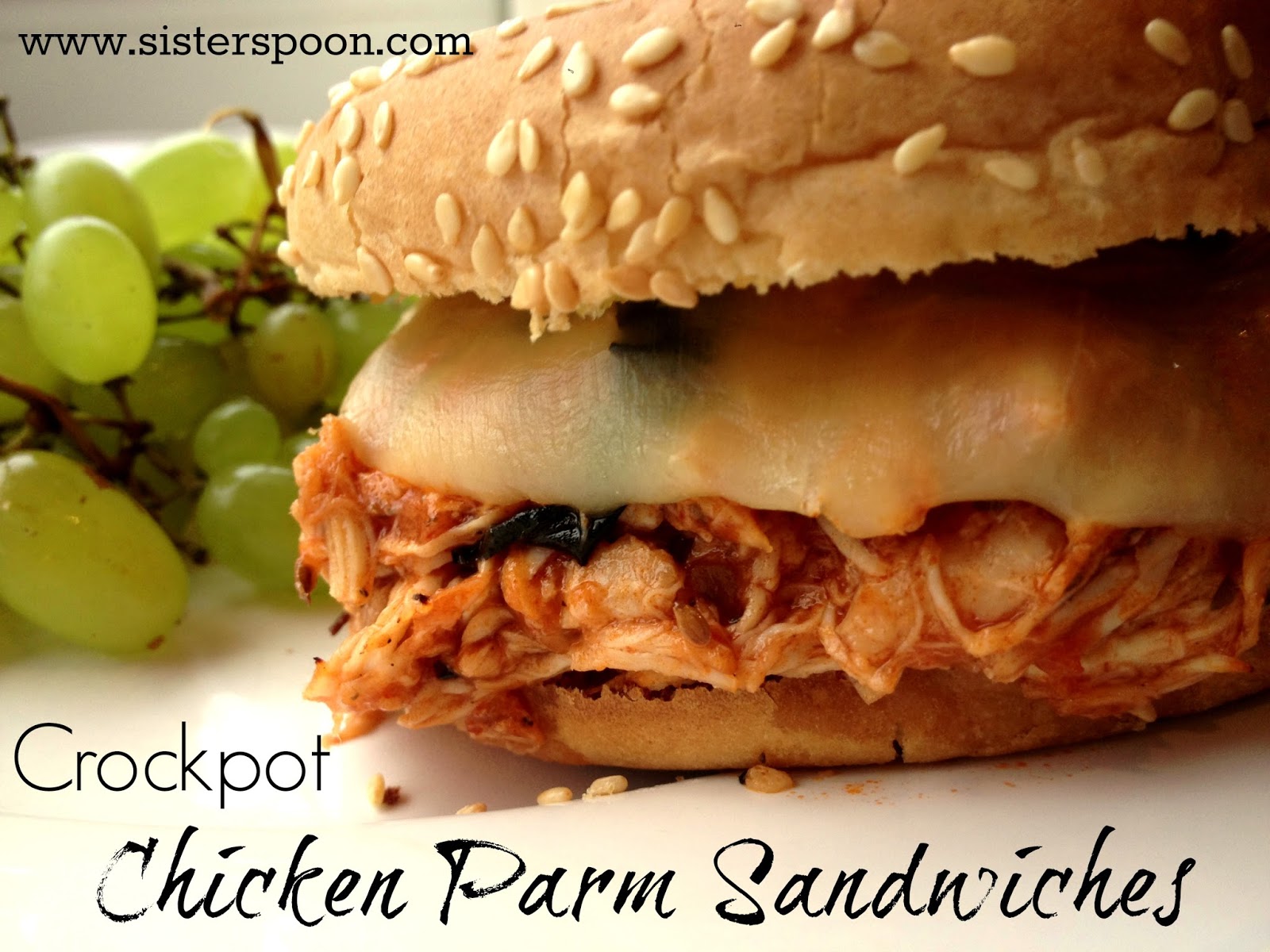 Sister Spoon Crockpot Chicken Parm Sandwiches