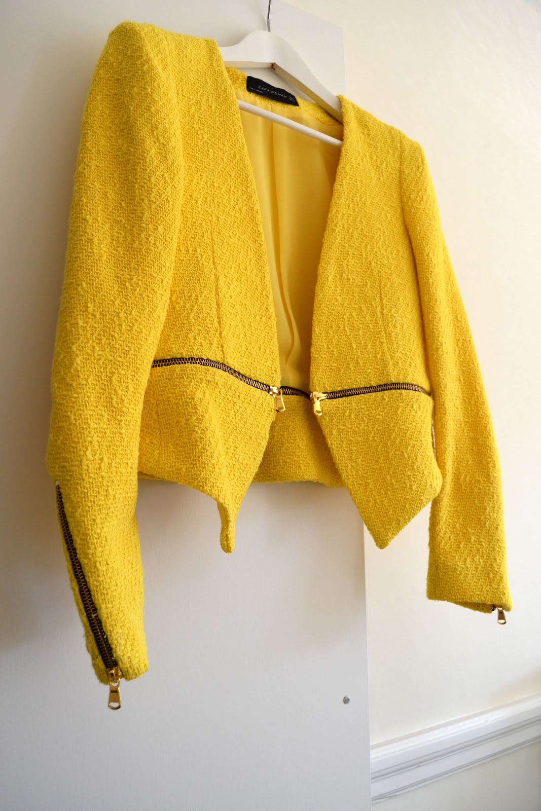 For The Love Of Emi Yellow Zara Blazer
