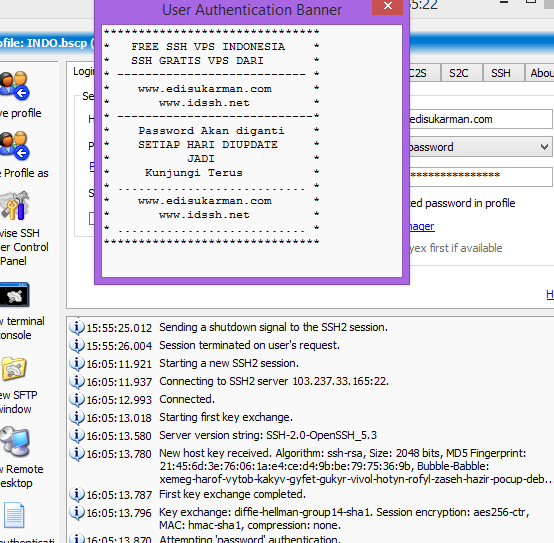 Free SSH Sever Indonesia 16 September 2014 Free SSH Sever Indonesia 16 September 2014