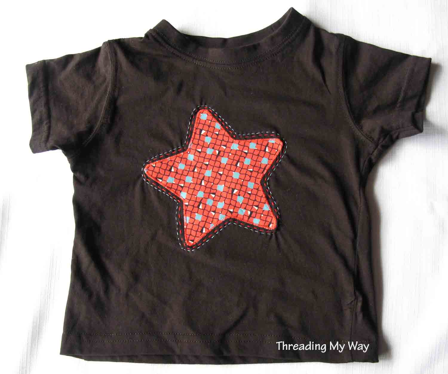 Threading My Way Appliqué on a Tshirt...