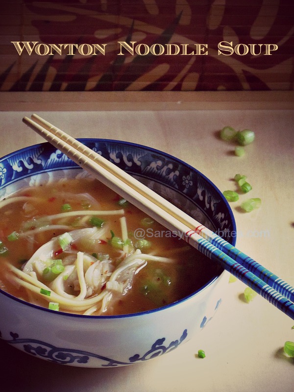 Cantonese Wonton Noodles soup Vegetarian Version SarasYummyBites