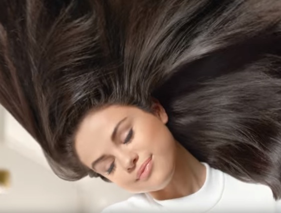 selena gomez hair commercial