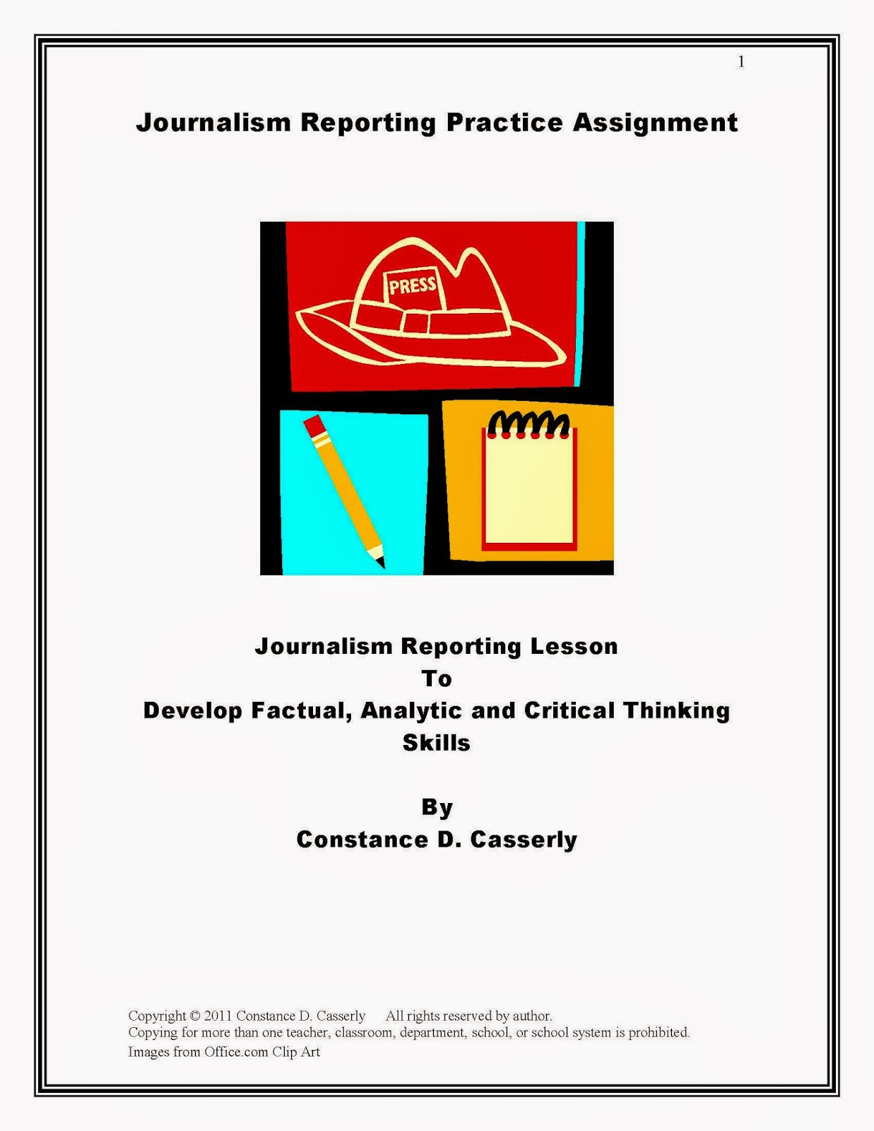 Journalism: Reporting Practice Worksheets Journalism: Reporting Practice Worksheets