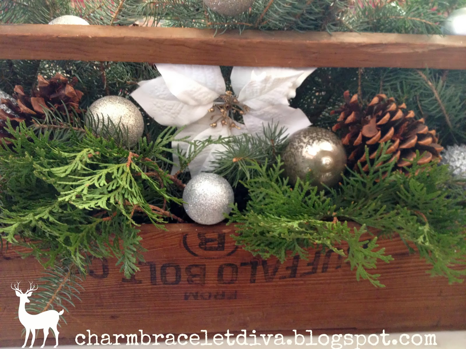 Our Hopeful Home Natural Christmas Styling Vintage Wooden Tool Box