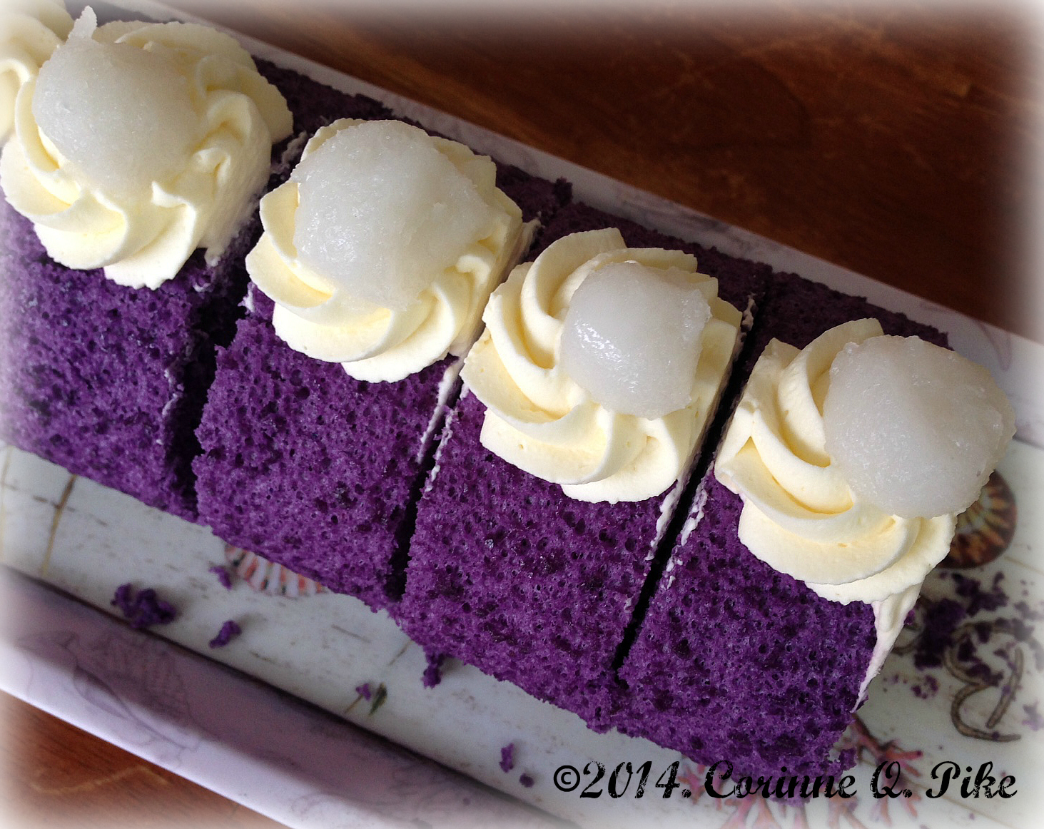 Heart of Mary Ube cake roll