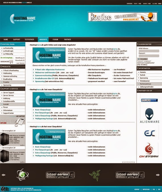 Black and Blue Template Black and Blue Template