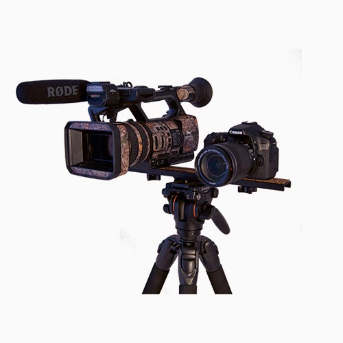 Dual Camera Mount for DSLR and Video Camera Campbell Cameras inFOCUS