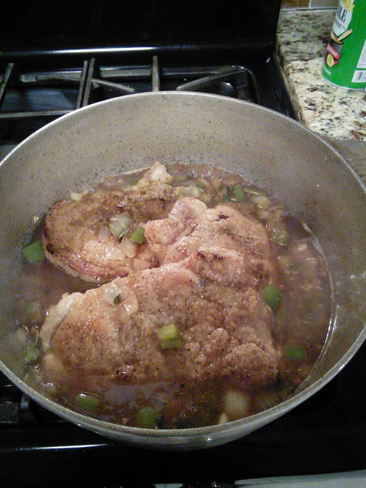 Hot Southern Mess Pork Chops, Rice and Gravy