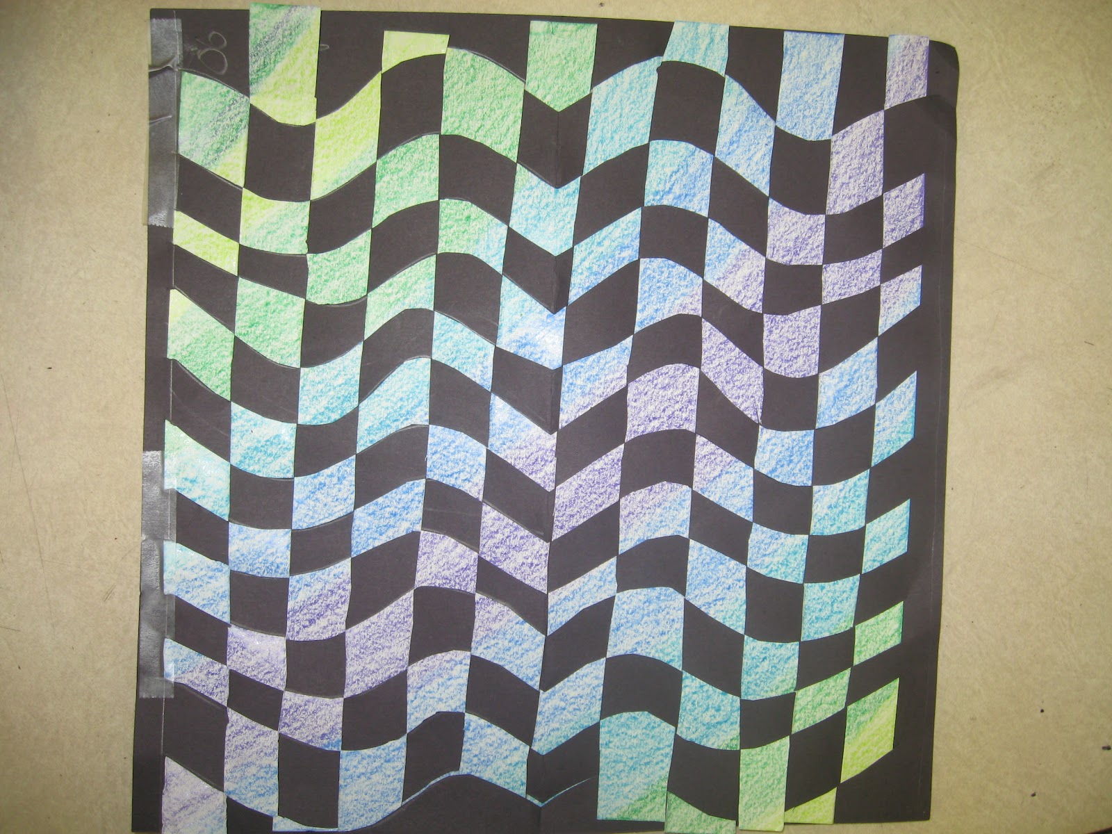 Miss Young's Art Room 6th Grade Op Art Paper Weaving