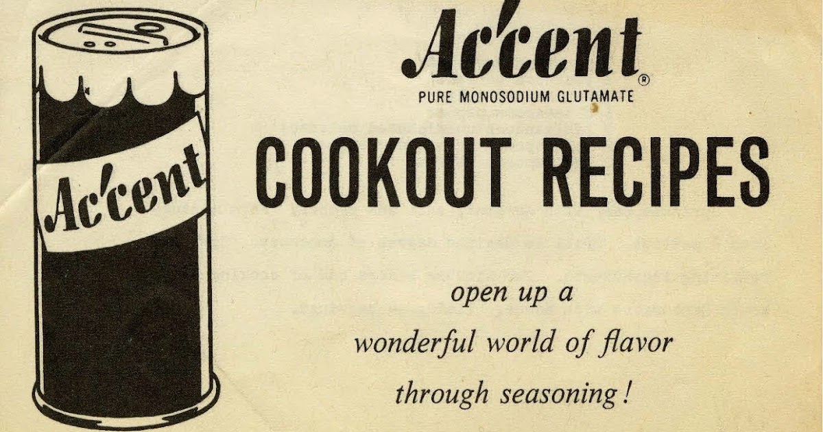 Accent Pure MSG (Vintage Scan Cookout Recipes BBQ Sauces)
