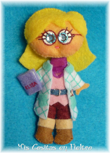 broche de fieltro, broche fieltro, enfermera fieltro, enfermera de fieltro, broche enfermera