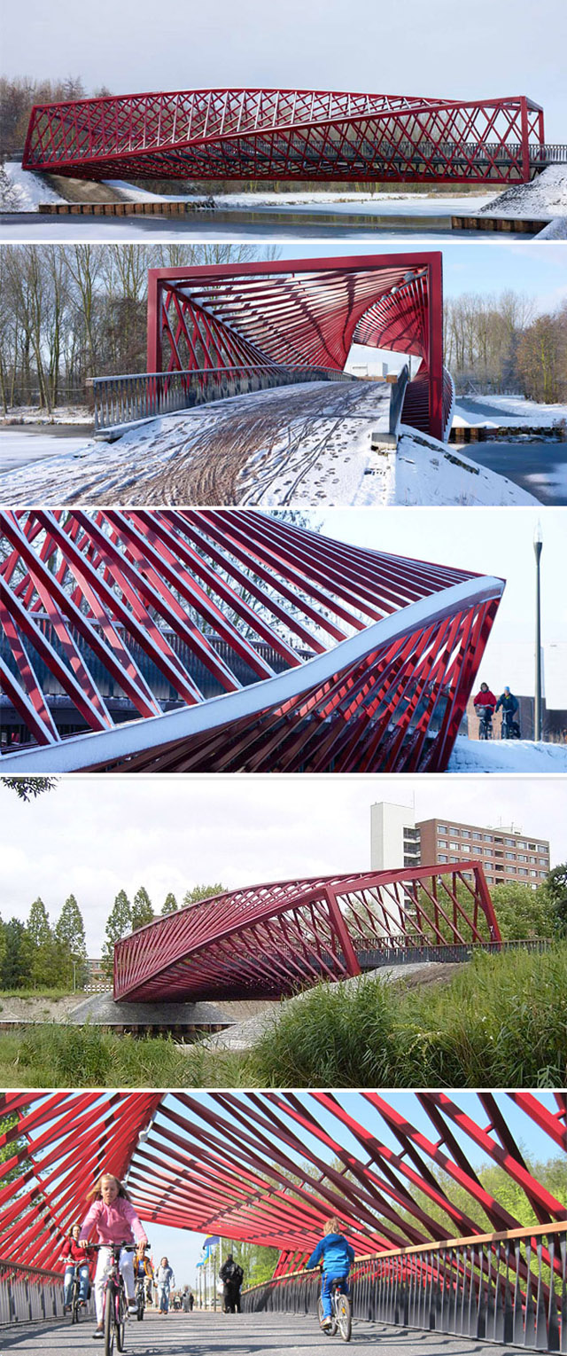 Ponte espiral faz ilusão óptica
