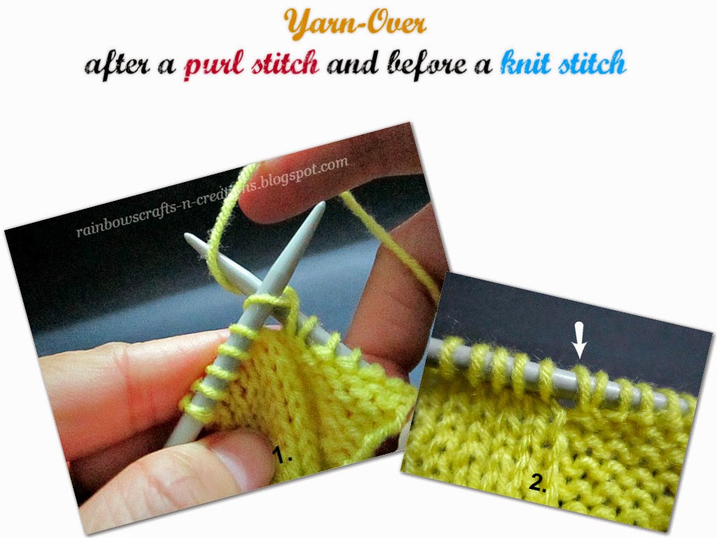 Rainbows Crafts and Creations: Yarn-Over (YO)