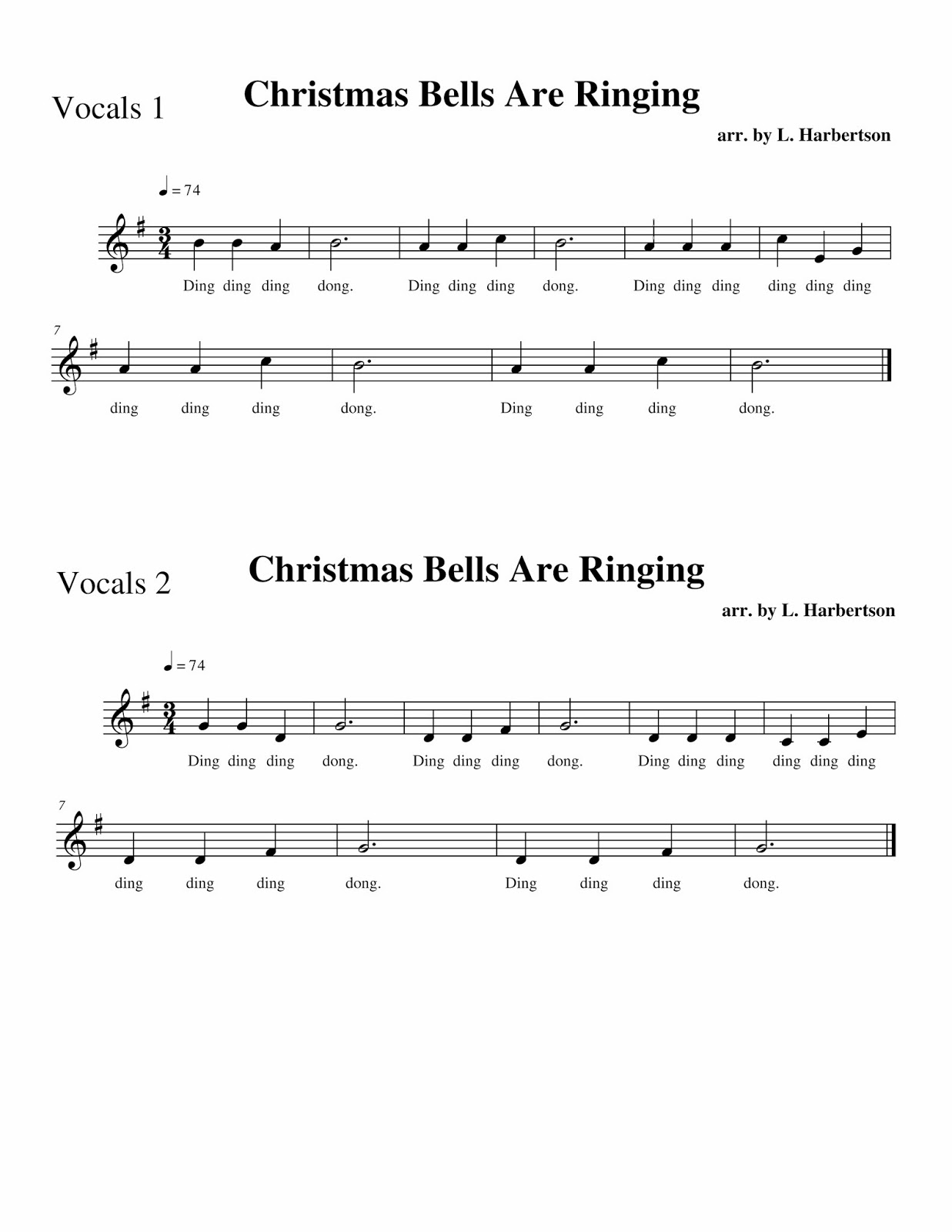 The Primary Music Leader: Christmas Bells are Ringing Day 3
