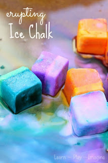 Erupting ice chalk paint - the COOLEST summer recipe for play