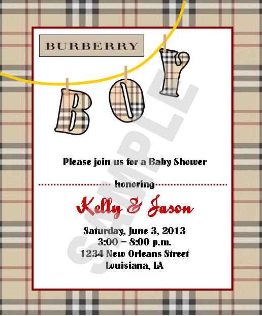 Solutions...Event Design by Kelly Burberry Theme Baby Shower Invitations