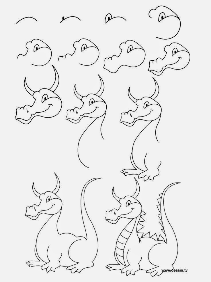Le coin des enfants: Apprendre à dessiner un dragon