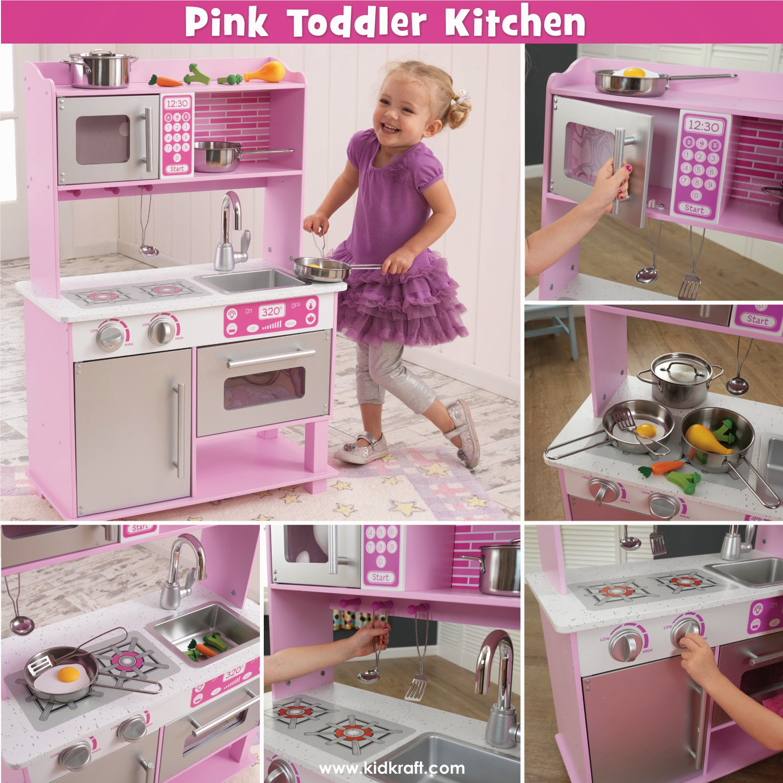 KidKraft Toys & Furniture NEW! Pink Toddler Kitchen. In Stores.