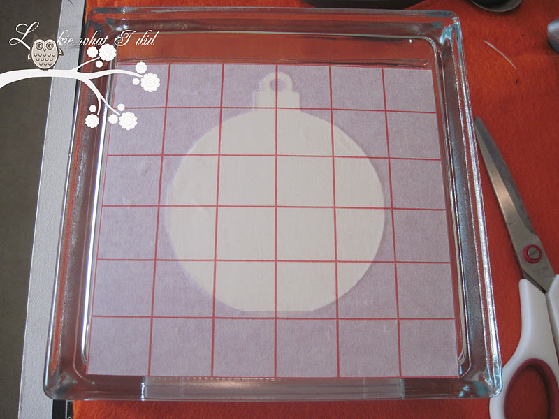 Lookie What I Did Christmas Glass Block using Krylon Glitter Blast