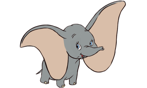 How to Draw Dumbo The Elephant Step by Step