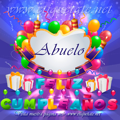 Tarjeta para felicitar a un abuelo en su cumpleaños | Tarjetas de ...