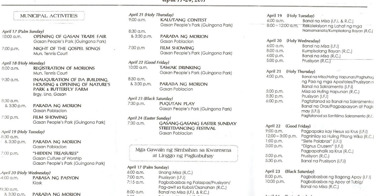 Marinduque Indymedia Gasan Holy Week