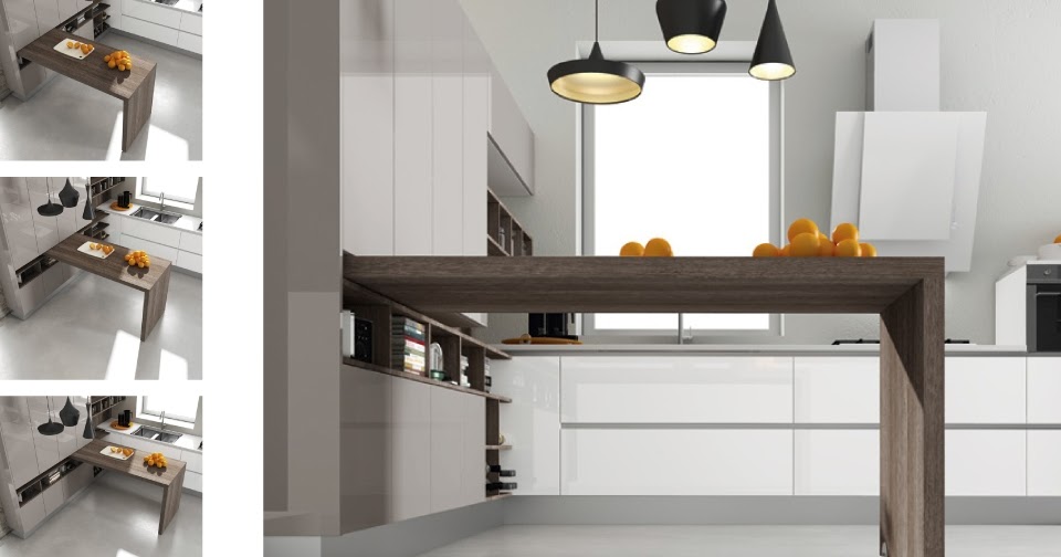 Decoración e Ideas para mi hogar: Cocinas pequeñas y modernas con barra