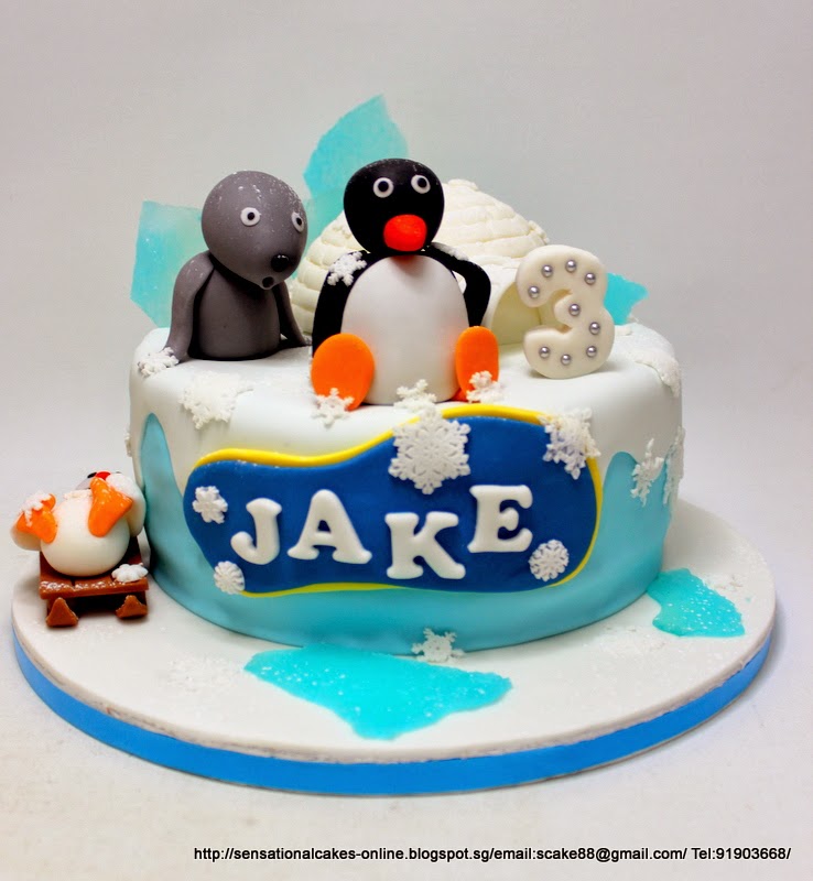 The Sensational Cakes: PINGU PENGUIN CAKE SINGAPORE / PLAYING PENGUINS