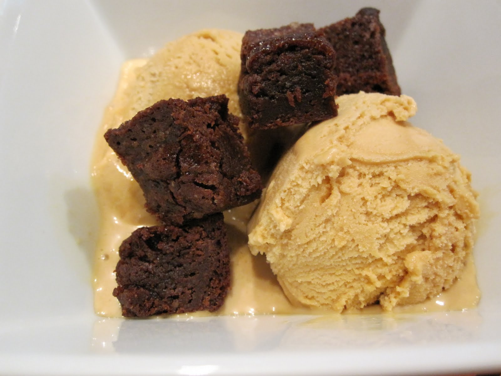 Hey Eat This Burnt Whiskey Caramel Ice Cream & Brownie Cubes