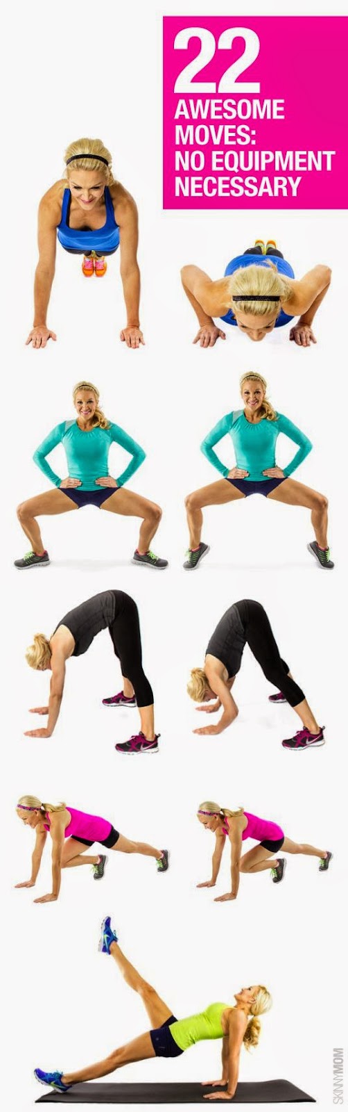 22 equipmentfree exercise moves Health, Beauty & Fitness