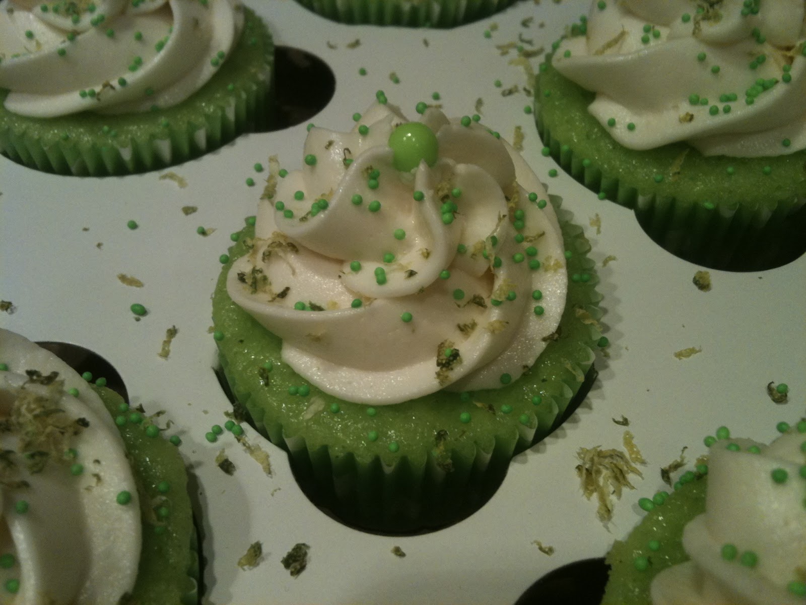 Frosted! Key Lime Cupcakes with Key Lime Buttercream for my Nephew's