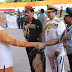 The Prime Minister, Shri Narendra Modi being received by the three Service Chiefs, General Dalbir Singh, Admiral R.K. Dhowan and Air Chief Marshal Arup Raha