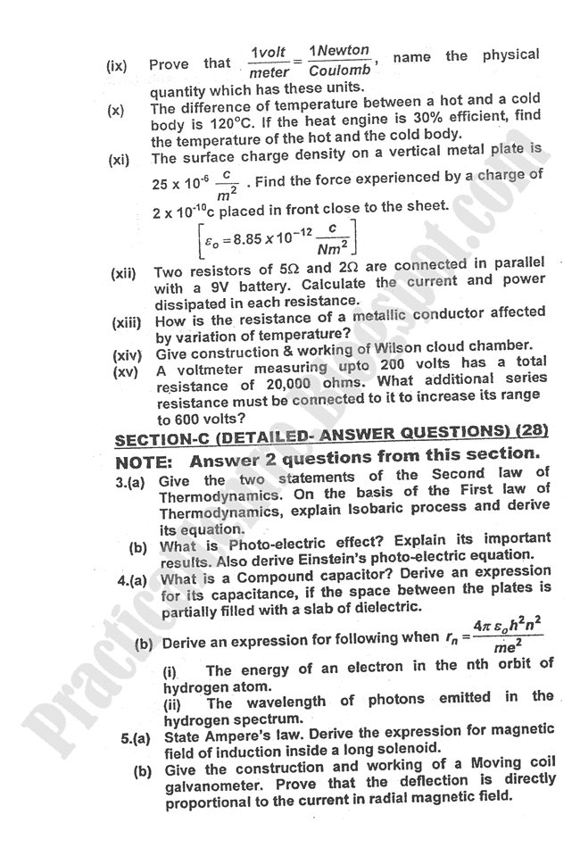 Physics-2013-five-year-paper-class-XII