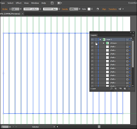 Lock group with guides in Layers panel Lock group with guides in Layers panel