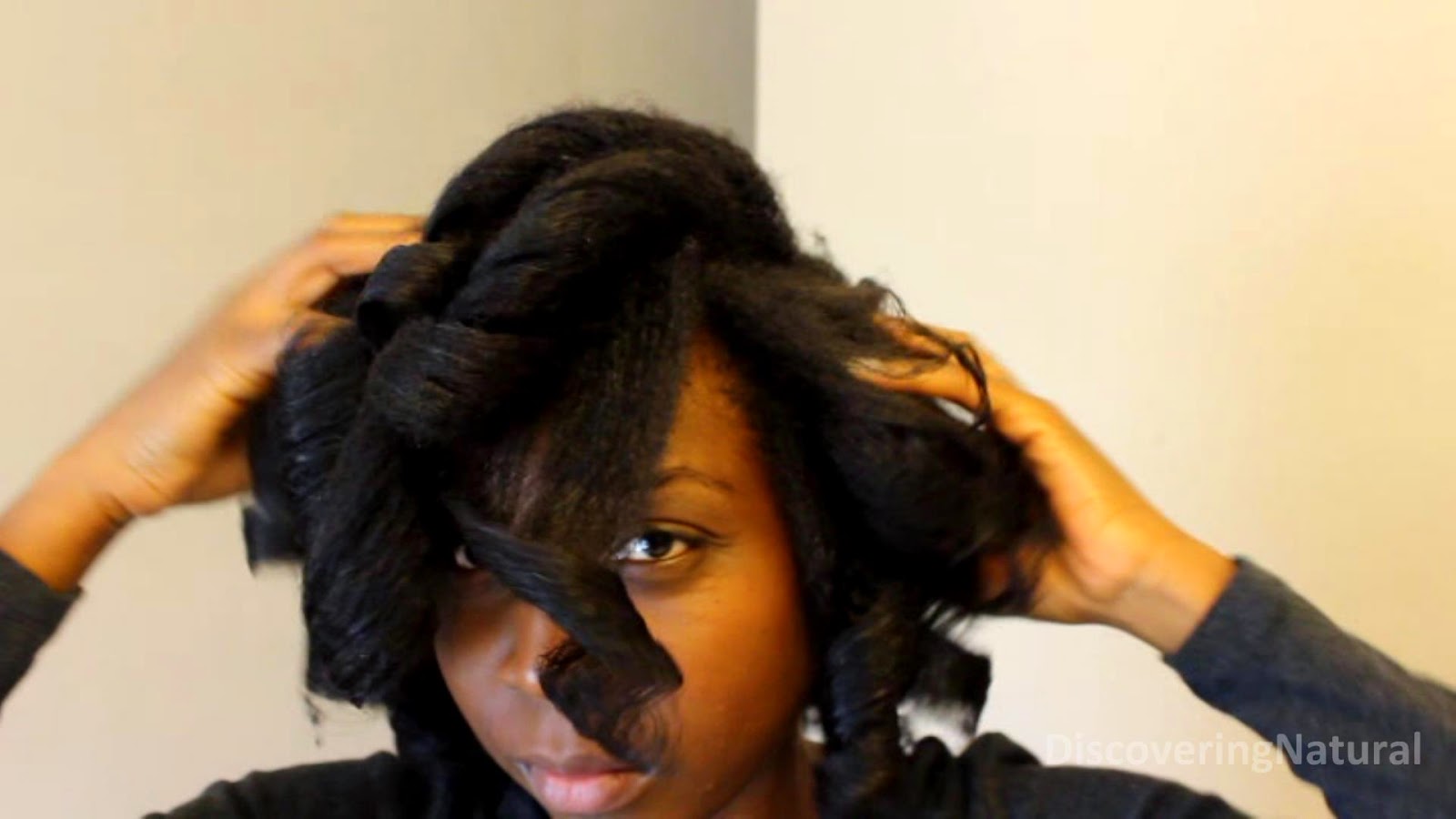 How to Saran Wrap Roller Set to Straighten Natural Hair