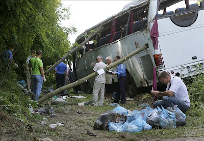 Accidente de autobús en Ucrania 1