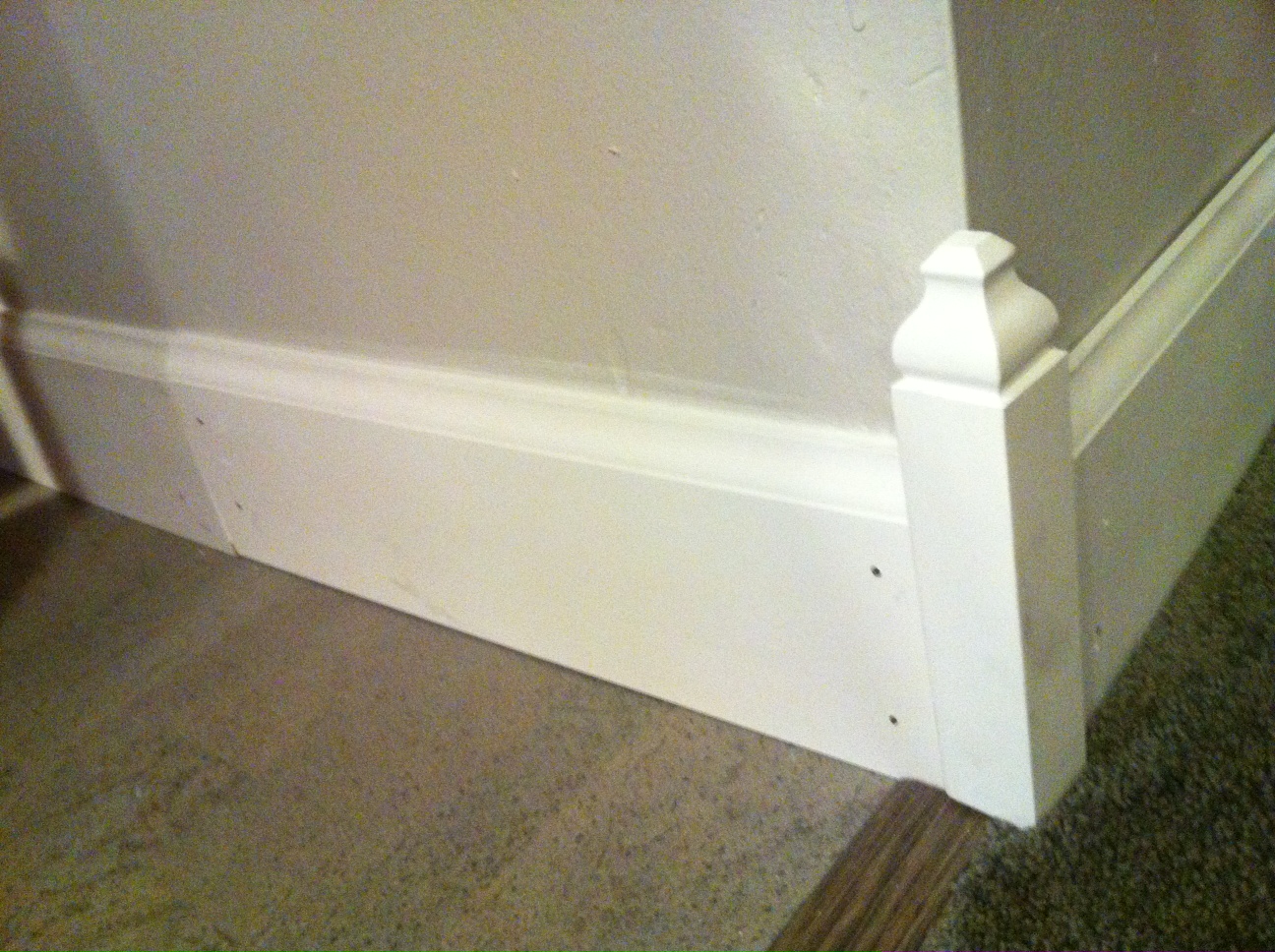 everywhere orange Basement Progress Baseboard Molding