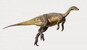 Reconstrucción de Eousdryosaurus, por Raúl Martín